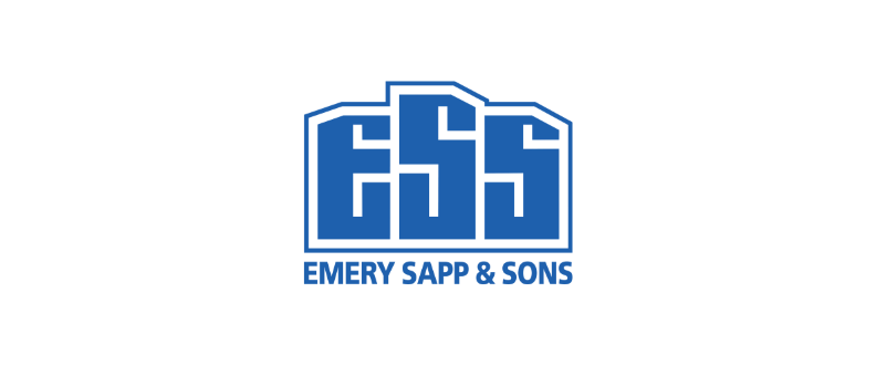 Graphic with text: ESS, Emery Sap & Sons