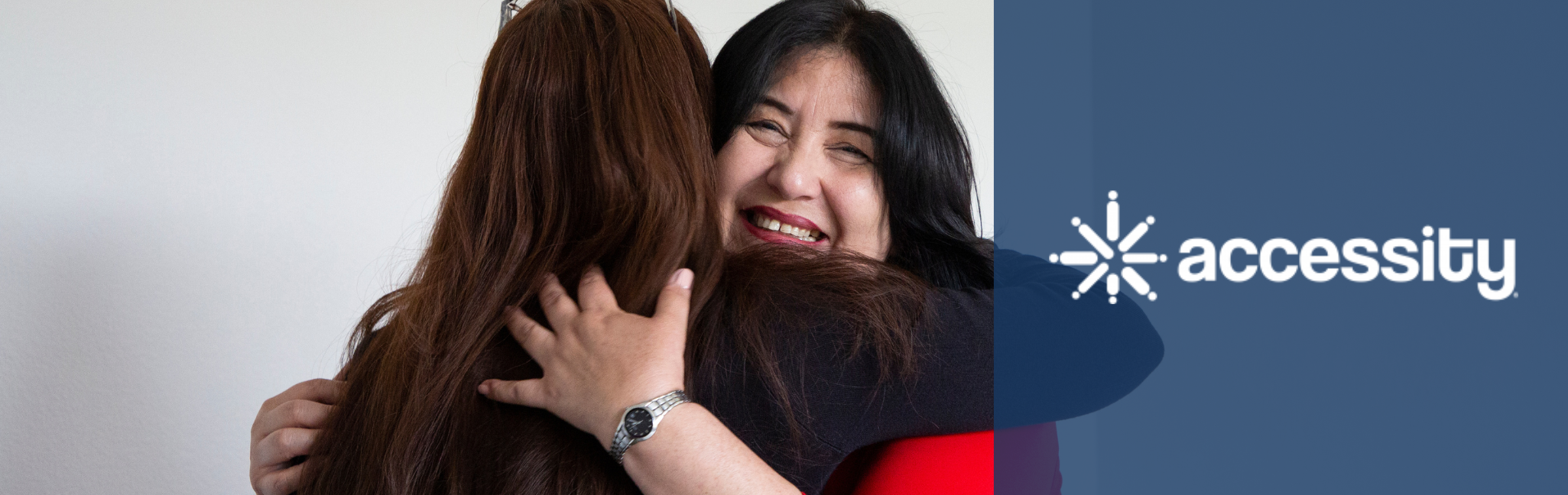 two women hugging