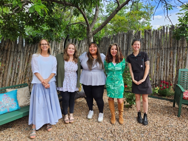 Five women standing in a garden, United Way of Northern New Mexico