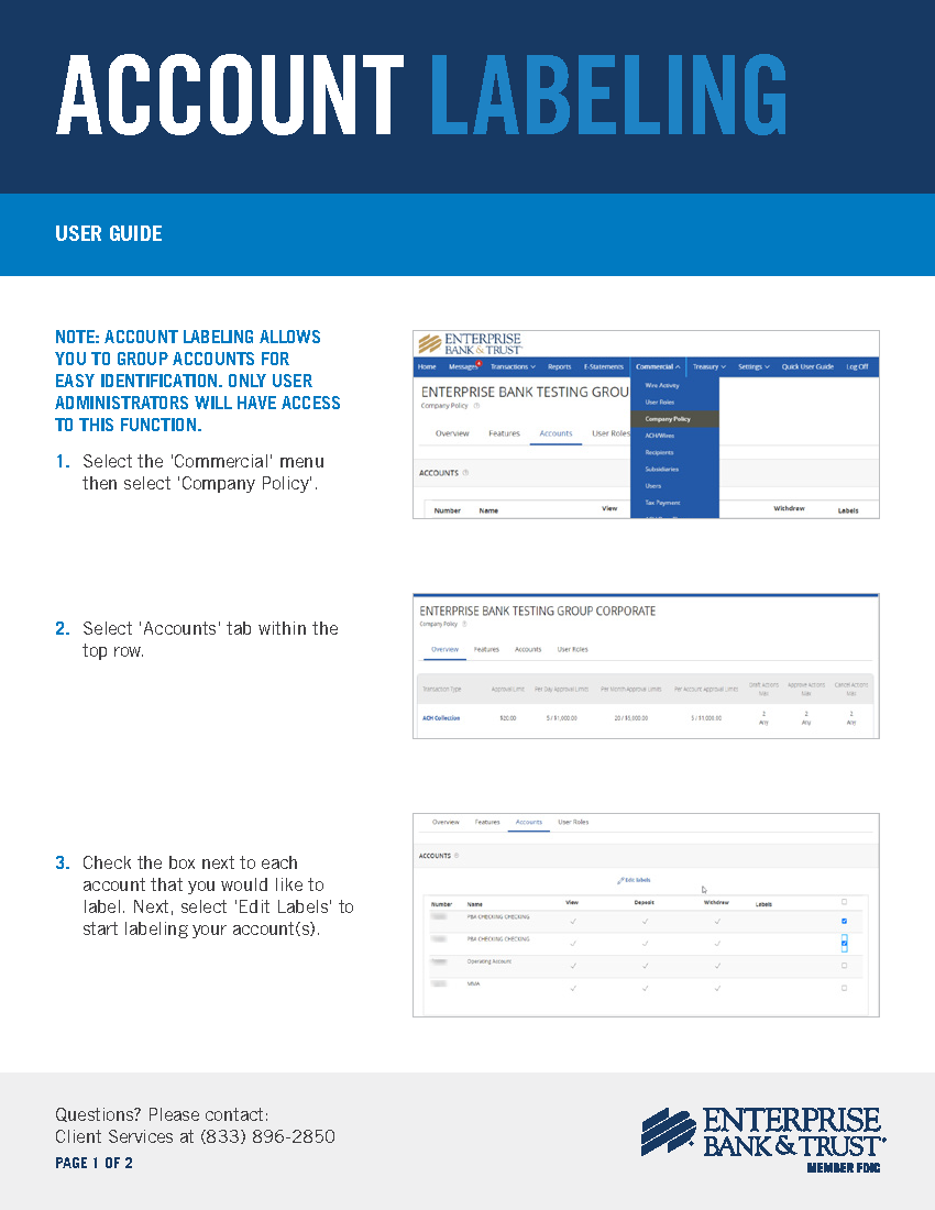 Account Labeling