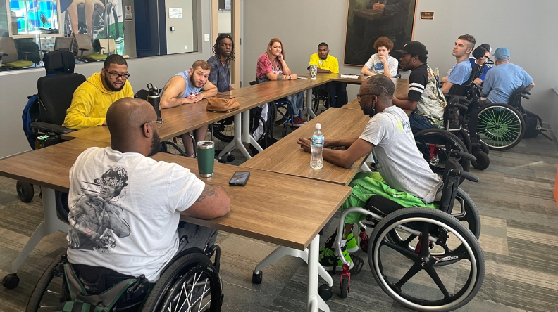 disabled community members having a meeting