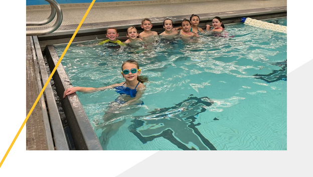 Atchison YMCA pool with swimming class