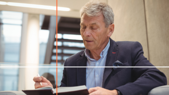 Man writing in a journal