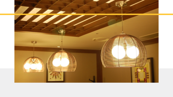 Light bulbs hanging in a room, Valley Lighting