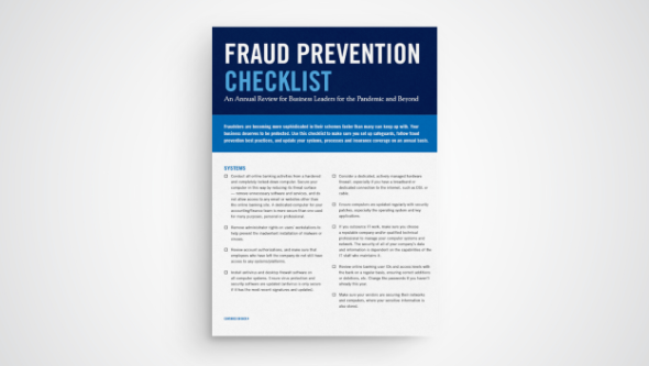 Fraud Prevention Checklist
