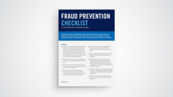 Fraud prevention checklist