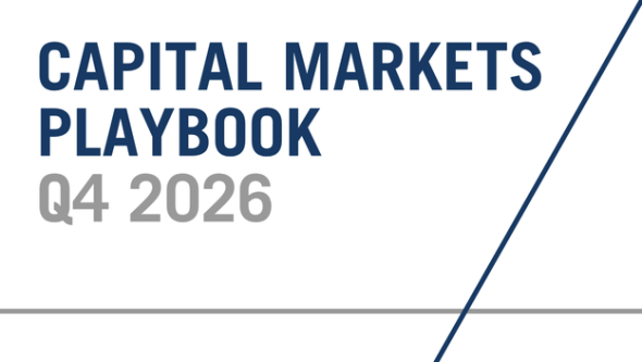 Graphic with text: Capital Markets Playbook Q4 2026