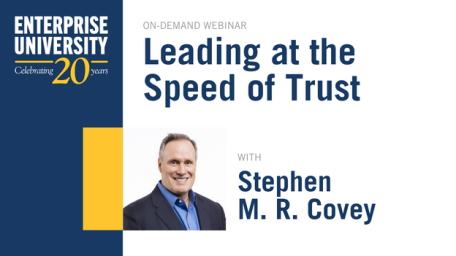 Stephen M R Covey On Demand Course Banner