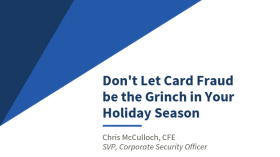 Don't let card fraud be the Grinch in your holiday season
