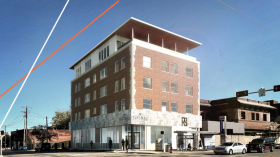 Office building in city