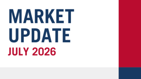 Graphic with text: Market Update July 2026