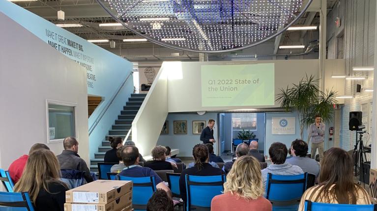 Gadellnet staff in a meeting